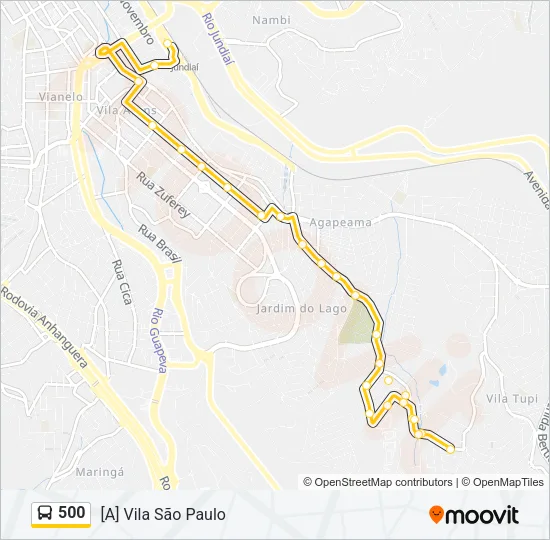 500 Bus Line Map