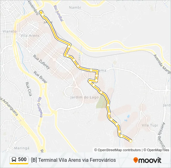 500 Bus Line Map