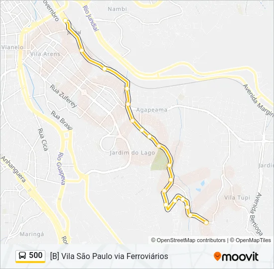 500 Bus Line Map