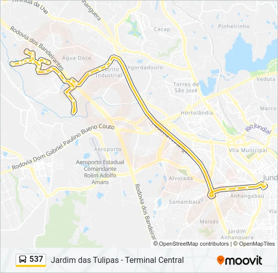 537 Bus Line Map