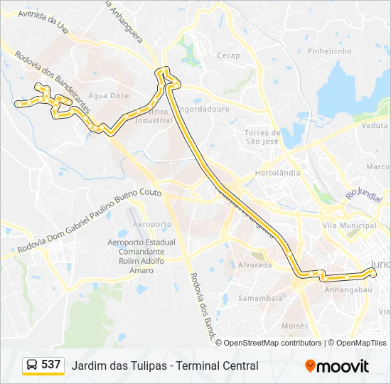 537 Bus Line Map