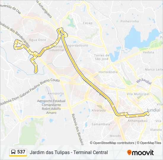 537 Bus Line Map