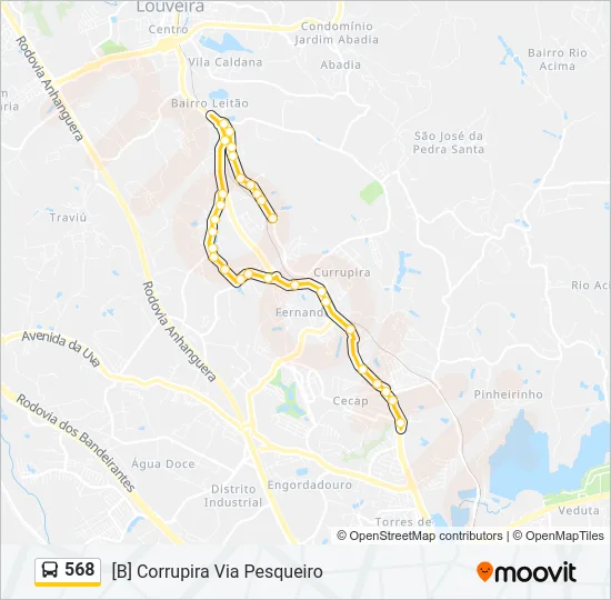 568 Bus Line Map