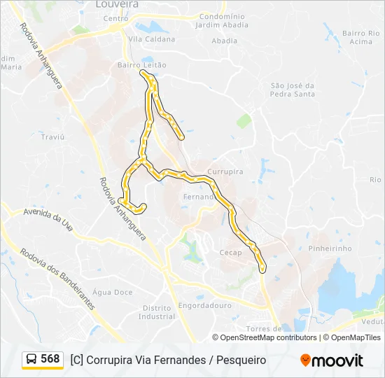 568 Bus Line Map