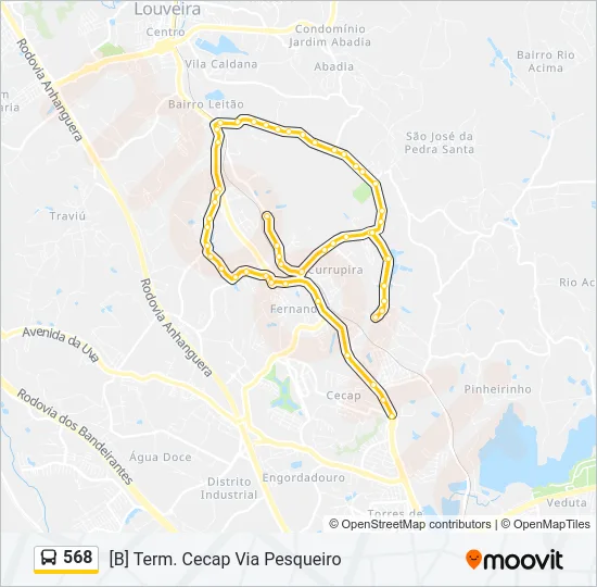568 Bus Line Map