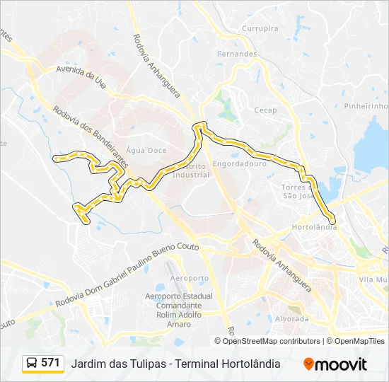 571 Bus Line Map