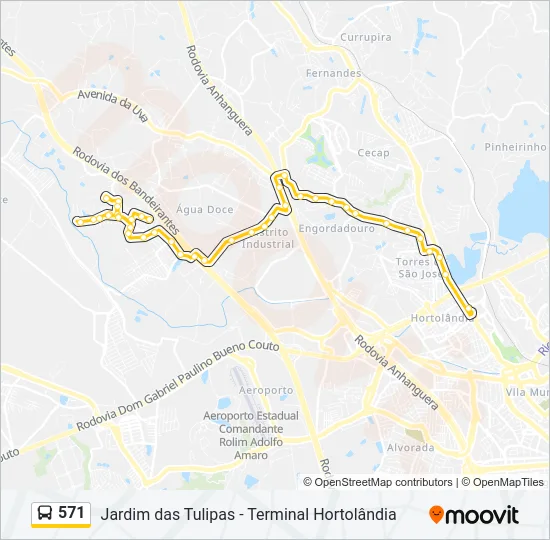 571 Bus Line Map