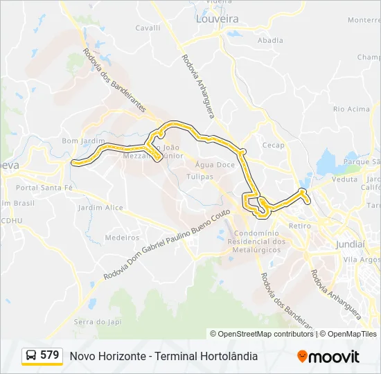 579 Bus Line Map