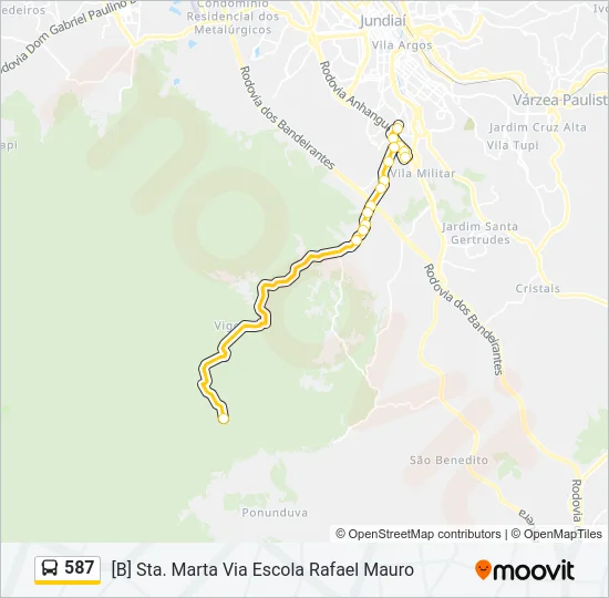 587 Bus Line Map