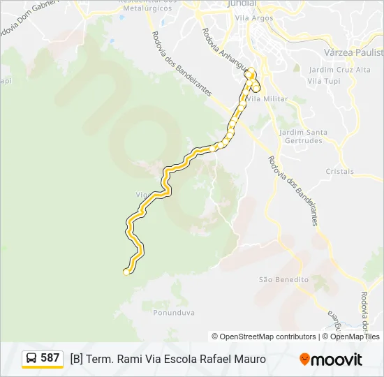 587 Bus Line Map