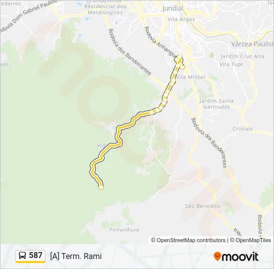 587 Bus Line Map