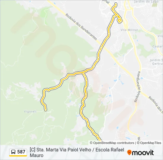 587 Bus Line Map