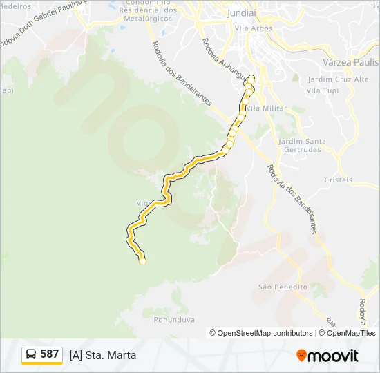 587 Bus Line Map