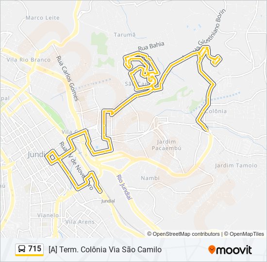 715 bus Line Map