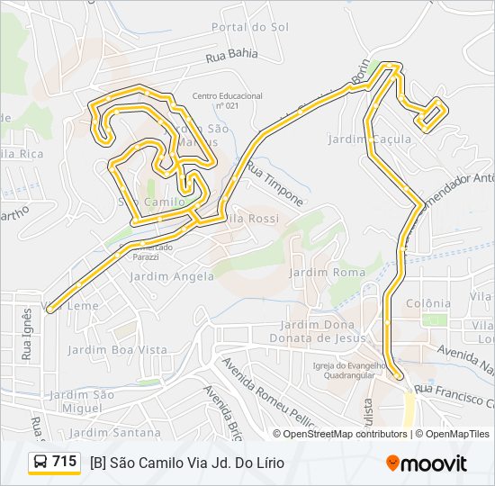 715 bus Line Map