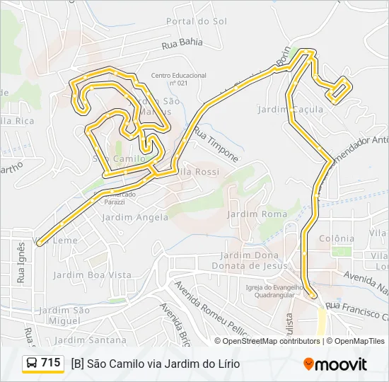 715 Bus Line Map