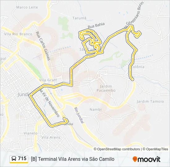 715 Bus Line Map