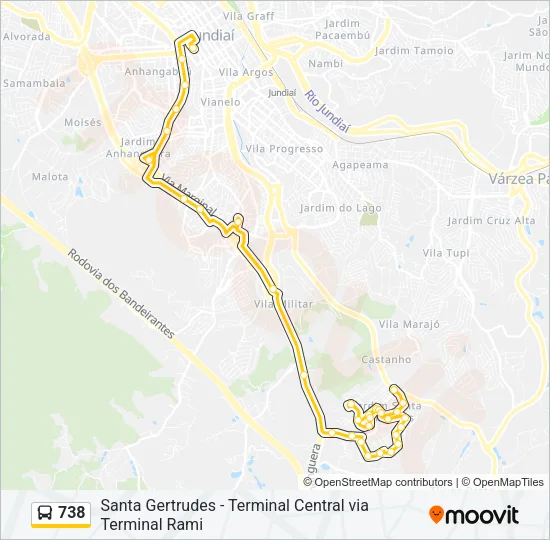 738 Bus Line Map