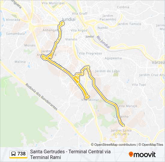 738 Bus Line Map