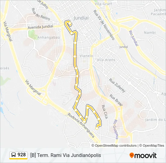 928 Bus Line Map