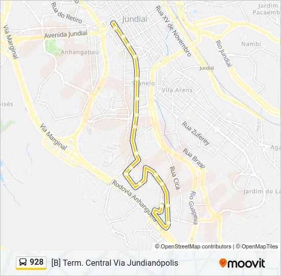 928 Bus Line Map