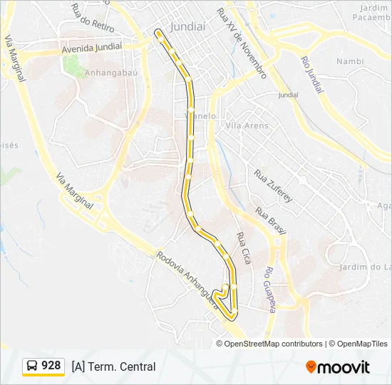 928 Bus Line Map