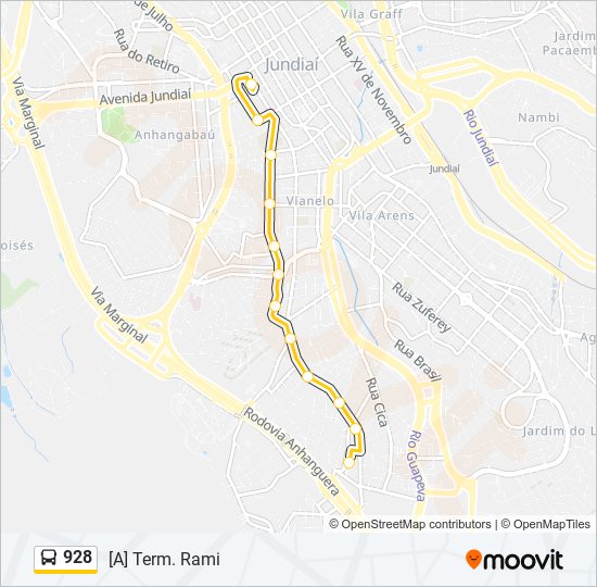 928 bus Line Map