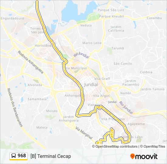 968 Bus Line Map
