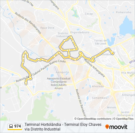 974 bus Line Map