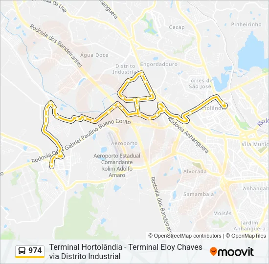 974 Bus Line Map