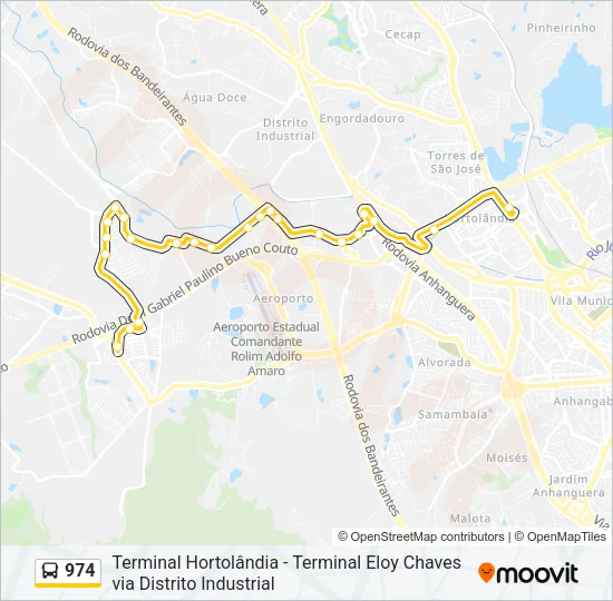 974 Bus Line Map