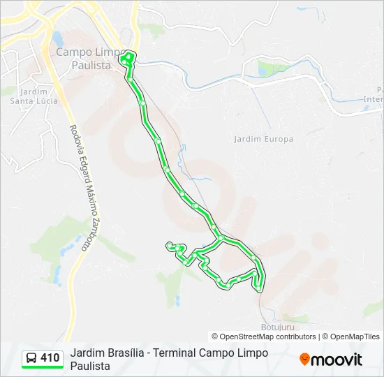 410 Bus Line Map