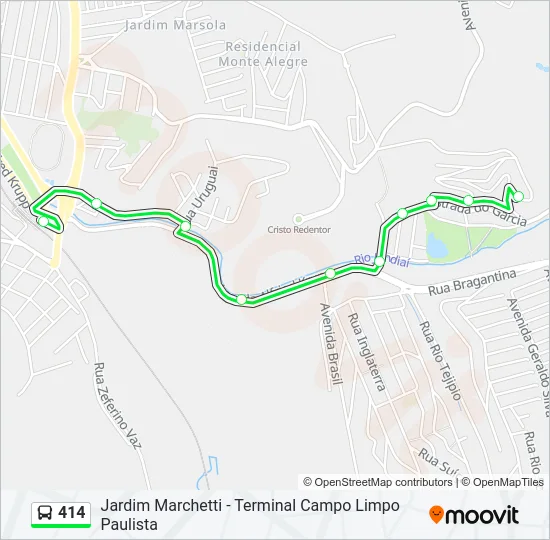414 Bus Line Map