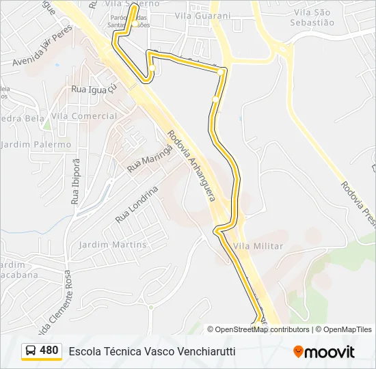 480 Bus Line Map