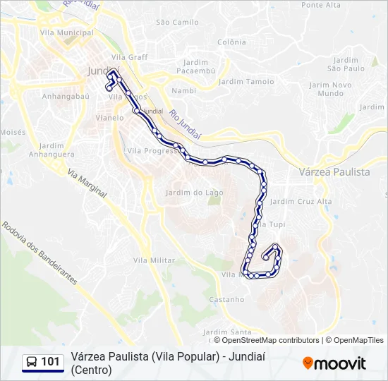 101 Bus Line Map