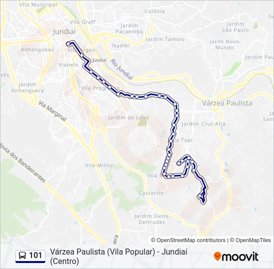 101 Bus Line Map