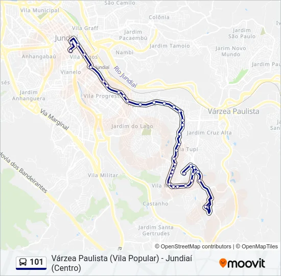101 Bus Line Map