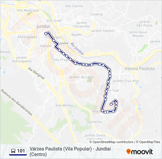 101 Bus Line Map