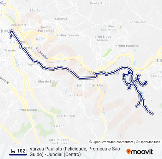 102 Bus Line Map