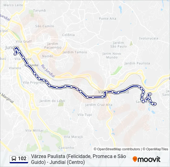 102 Bus Line Map