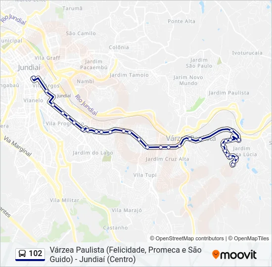 102 Bus Line Map