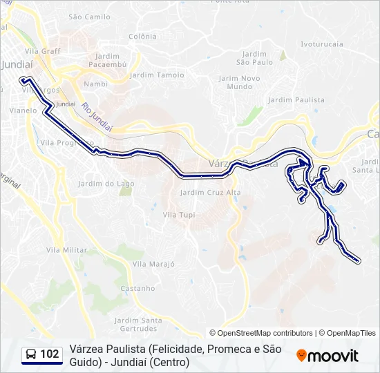 102 Bus Line Map