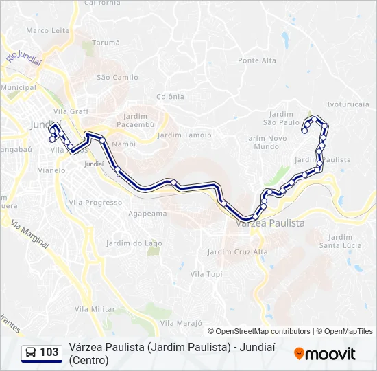 103 Bus Line Map