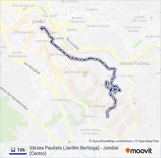 106 Bus Line Map