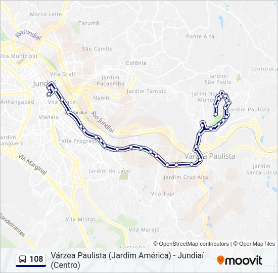 108 Bus Line Map