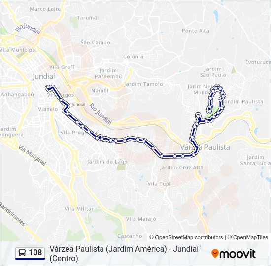 108 Bus Line Map