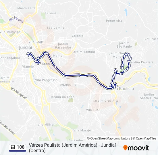 108 Bus Line Map