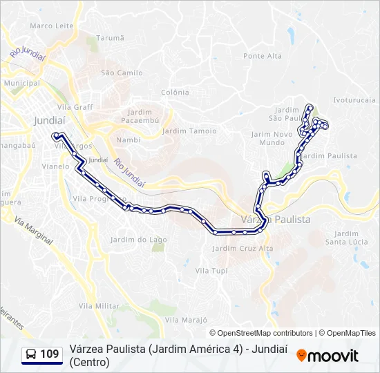 109 Bus Line Map