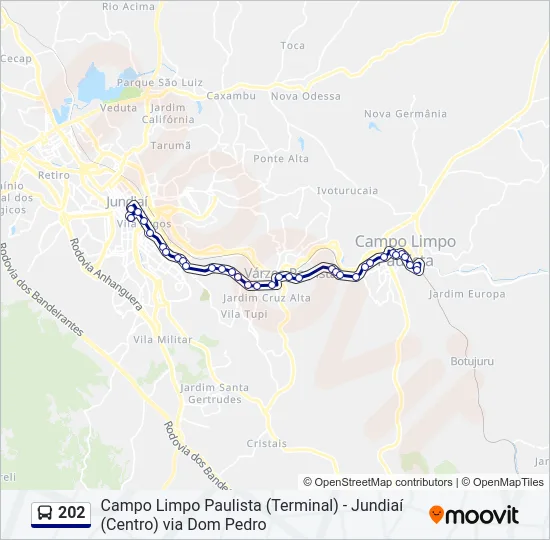 202 Bus Line Map
