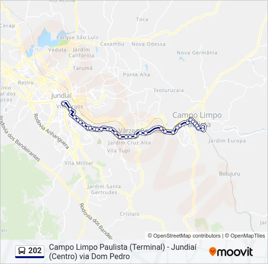 202 Bus Line Map